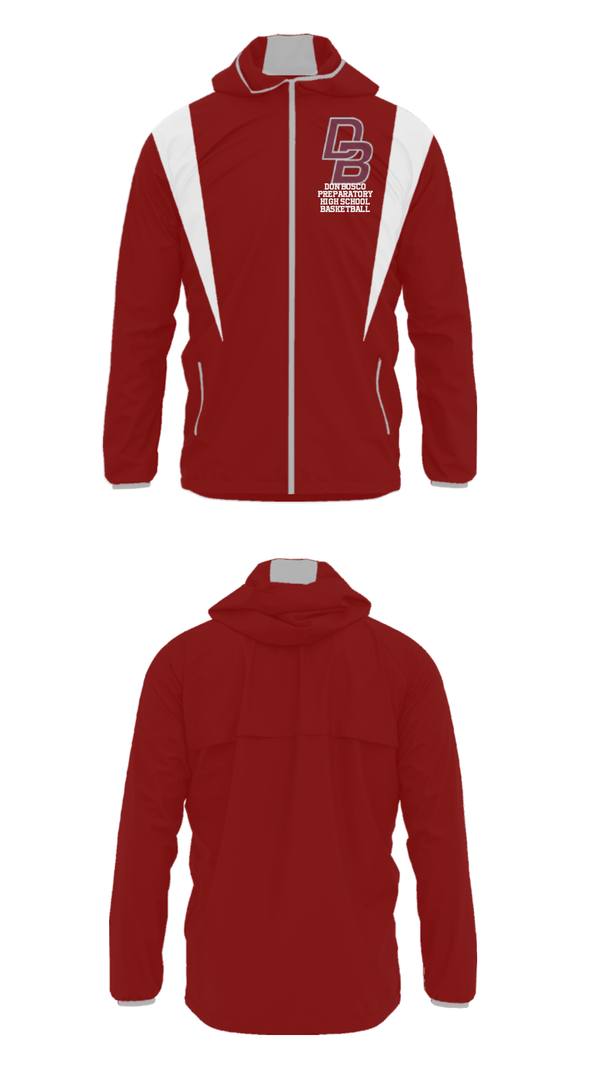 Windbreaker, Don Bosco Preparatory High School Basketball, Men's Basketball, Teamtime, Team time, sublimation, custom sports apparel, team uniforms, spirit wear, spiritwear, sports uniforms, custom shirts, team store, custom team store, fundraiser sports, apparel fundraiser