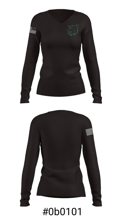 Houghton Lake Jr/Sr High School 8124308 Women's Long Sleeve V-neck Shirt - 20