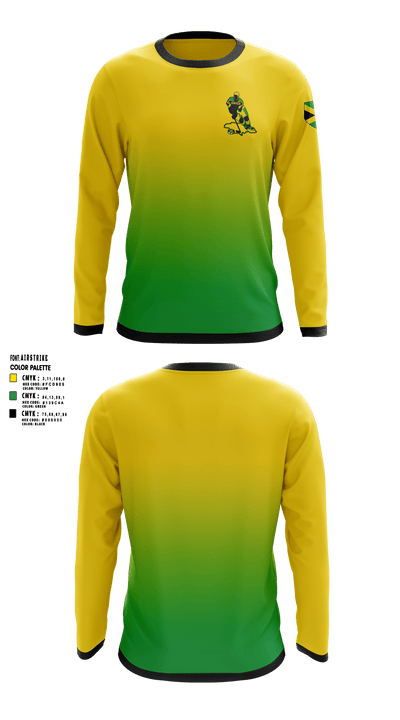 Jamaican Olympic Ice Hockey Federation 18663712 Long Sleeve Performance Shirt - 1