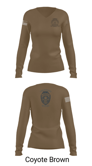 Women's Long Sleeve Vneck Shirt, 2023-B BRC, Police, Teamtime, Team time, sublimation, custom sports apparel, team uniforms, spirit wear, spiritwear, sports uniforms, custom shirts, team store, custom team store, fundraiser sports, apparel fundraiser