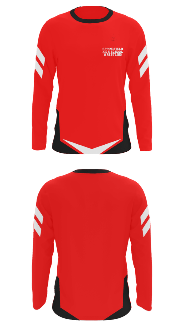 Long Sleeve Performance Shirt, Springfield High School Wrestling, Wrestling, Teamtime, Team time, sublimation, custom sports apparel, team uniforms, spirit wear, spiritwear, sports uniforms, custom shirts, team store, custom team store, fundraiser sports, apparel fundraiser