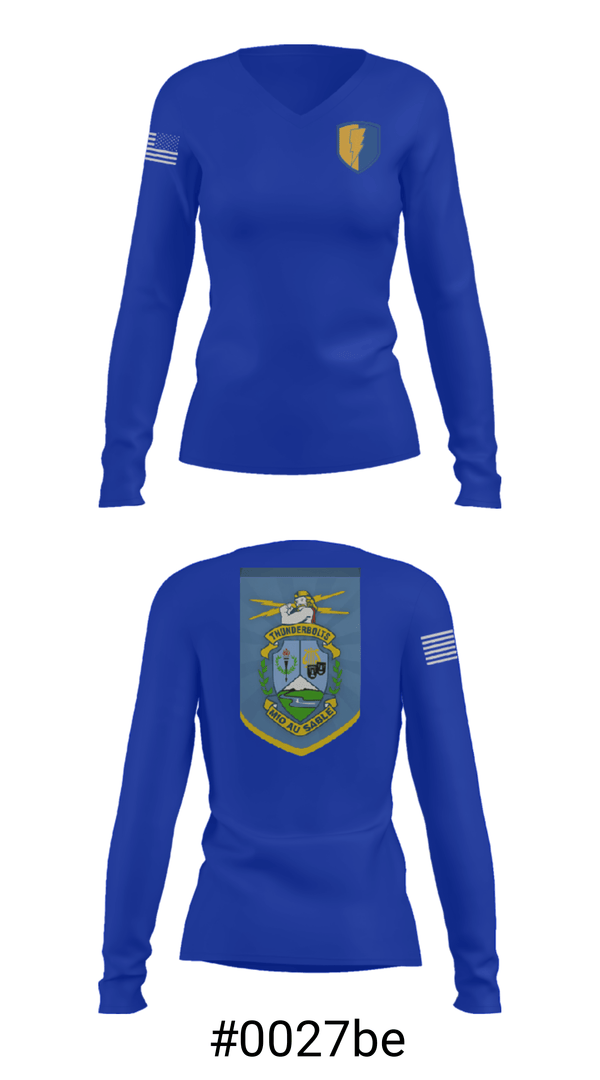 Women's Long Sleeve Vneck Shirt, MIO Ausable schools, Spirit Store, Teamtime, Team time, sublimation, custom sports apparel, team uniforms, spirit wear, spiritwear, sports uniforms, custom shirts, team store, custom team store, fundraiser sports, apparel fundraiser