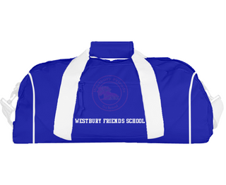 Duffle Bag, Westbury Friends School, Spirit Store, Teamtime, Team time, sublimation, custom sports apparel, team uniforms, spirit wear, spiritwear, sports uniforms, custom shirts, team store, custom team store, fundraiser sports, apparel fundraiser