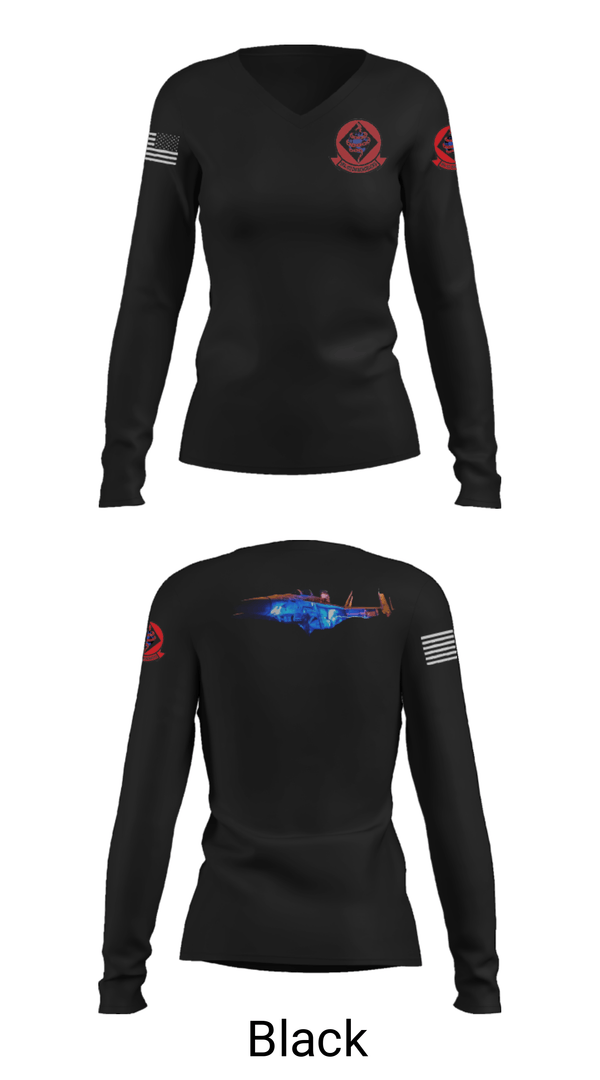 Women's Long Sleeve Vneck Shirt, , Navy, Teamtime, Team time, sublimation, custom sports apparel, team uniforms, spirit wear, spiritwear, sports uniforms, custom shirts, team store, custom team store, fundraiser sports, apparel fundraiser