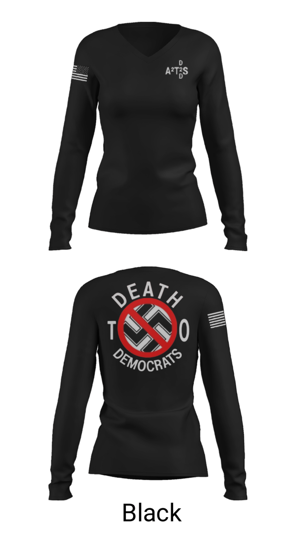Women's Long Sleeve Vneck Shirt, D.2.D, Police, Teamtime, Team time, sublimation, custom sports apparel, team uniforms, spirit wear, spiritwear, sports uniforms, custom shirts, team store, custom team store, fundraiser sports, apparel fundraiser
