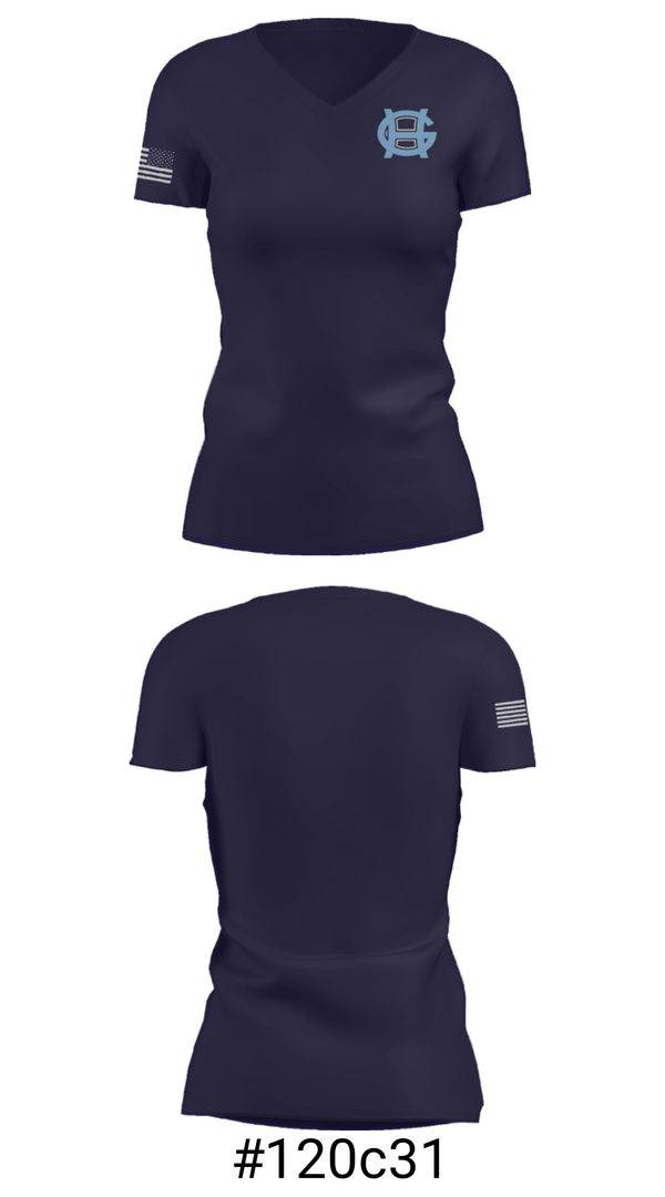 Women's Short Sleeve Vneck Shirt, Gig Harbor High School Bowling, Bowling, Teamtime, Team time, sublimation, custom sports apparel, team uniforms, spirit wear, spiritwear, sports uniforms, custom shirts, team store, custom team store, fundraiser sports, apparel fundraiser