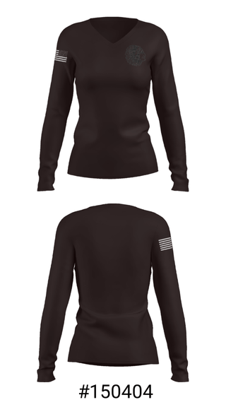 Women's Long Sleeve Vneck Shirt, South Barber 7-12 School, Spirit Store, Teamtime, Team time, sublimation, custom sports apparel, team uniforms, spirit wear, spiritwear, sports uniforms, custom shirts, team store, custom team store, fundraiser sports, apparel fundraiser