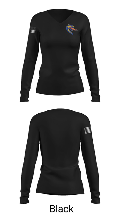 Adrian Elementary School 49570948 Women's Long Sleeve V-neck Shirt - 13