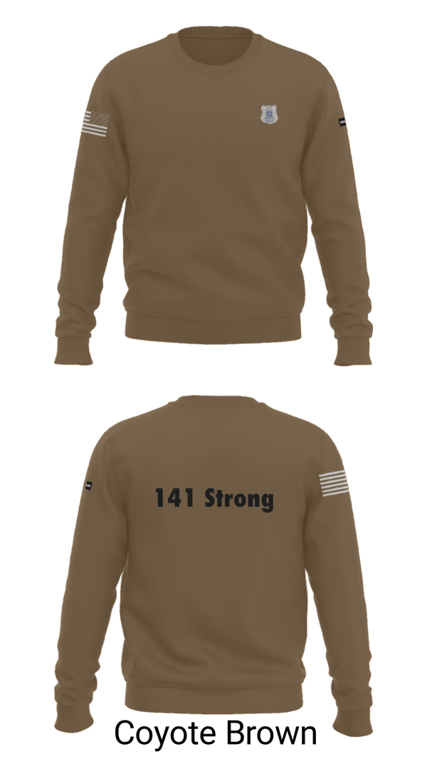 Crew Neck Sweatshirt, 141 Strong, Police, Teamtime, Team time, sublimation, custom sports apparel, team uniforms, spirit wear, spiritwear, sports uniforms, custom shirts, team store, custom team store, fundraiser sports, apparel fundraiser