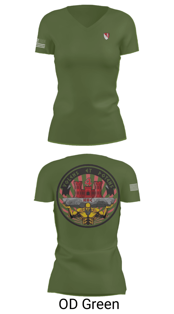 Women's Short Sleeve Vneck Shirt, , Army, Teamtime, Team time, sublimation, custom sports apparel, team uniforms, spirit wear, spiritwear, sports uniforms, custom shirts, team store, custom team store, fundraiser sports, apparel fundraiser