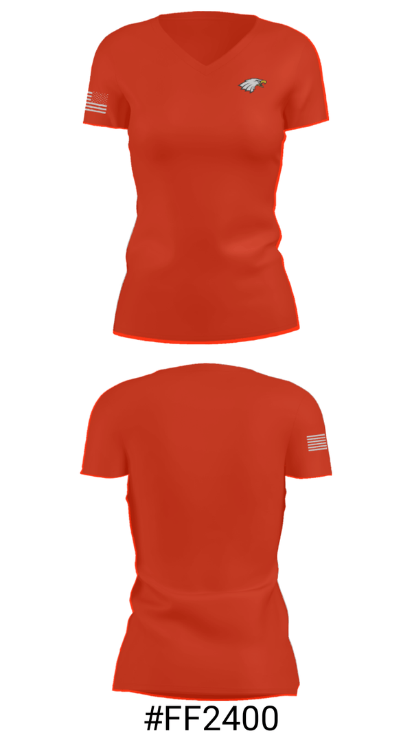Women's Short Sleeve Vneck Shirt, Big Walnut High School Gymnastics, Spirit Store, Teamtime, Team time, sublimation, custom sports apparel, team uniforms, spirit wear, spiritwear, sports uniforms, custom shirts, team store, custom team store, fundraiser sports, apparel fundraiser