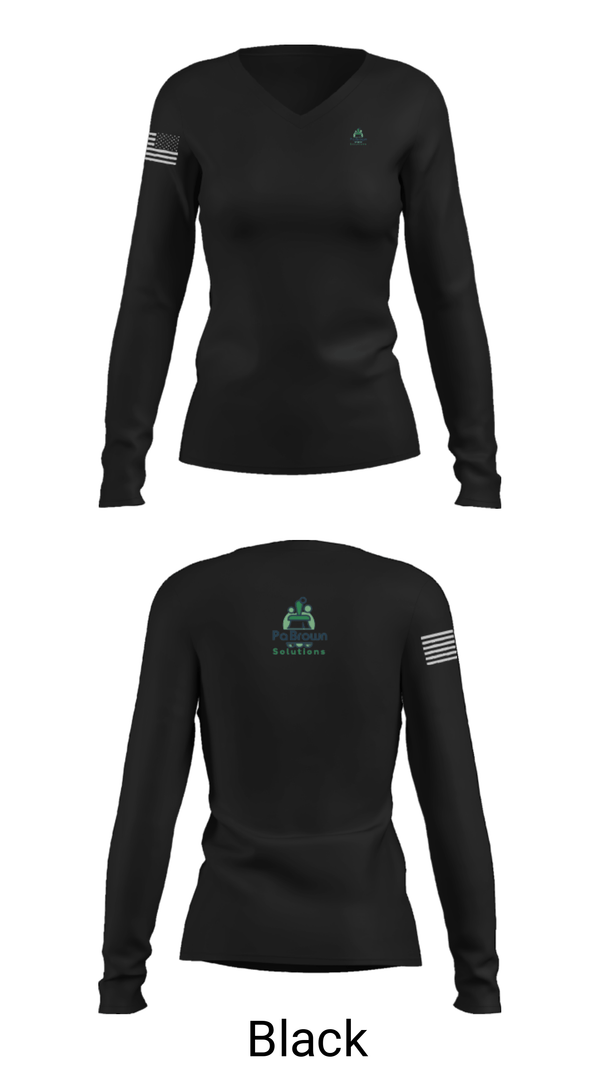 Women's Long Sleeve Vneck Shirt, Pa Brown Cleaning, Men's Soccer, Teamtime, Team time, sublimation, custom sports apparel, team uniforms, spirit wear, spiritwear, sports uniforms, custom shirts, team store, custom team store, fundraiser sports, apparel fundraiser
