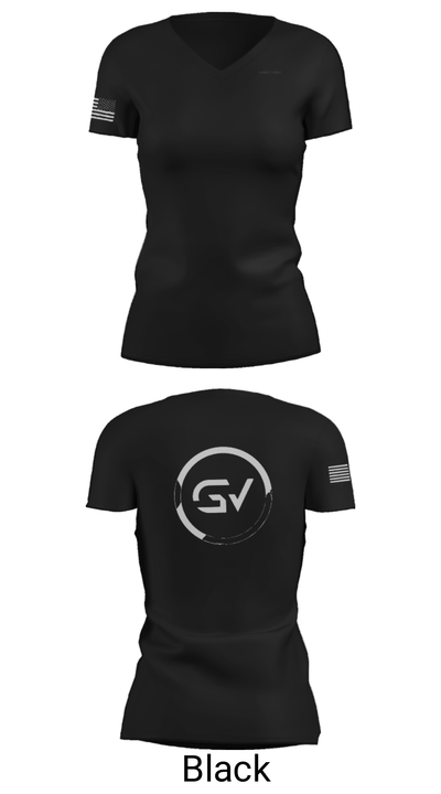 Gainz-ville Training Facility 914638 Women's Short Sleeve V-neck Shirt - 14