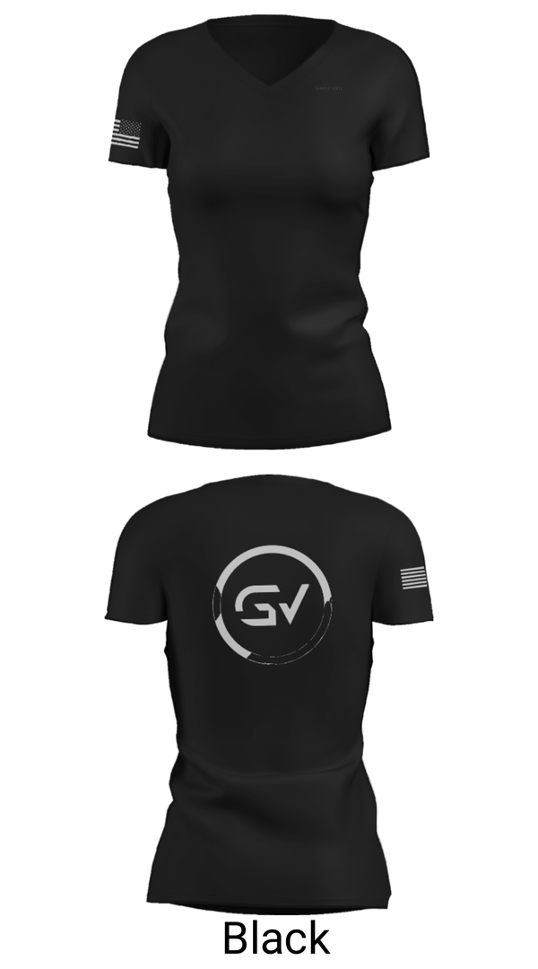Women's Short Sleeve Vneck Shirt, Gainz-ville Training Facility, , Teamtime, Team time, sublimation, custom sports apparel, team uniforms, spirit wear, spiritwear, sports uniforms, custom shirts, team store, custom team store, fundraiser sports, apparel fundraiser