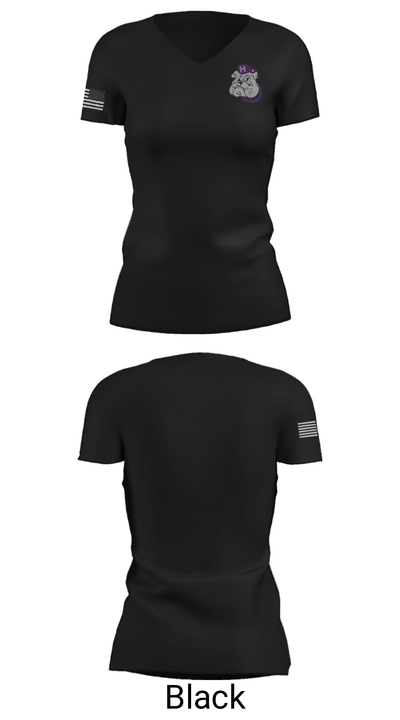 Harrisburg High School Wrestling 34079085 Women's Short Sleeve V-neck Shirt - 14