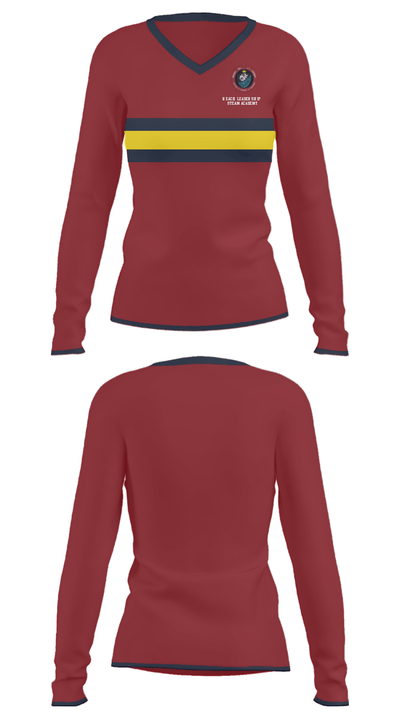 Reach Leadership Steam Academy 41896625 Women's Long Sleeve V-neck Shirt - 31