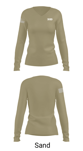 Women's Long Sleeve Vneck Shirt, , Army, Teamtime, Team time, sublimation, custom sports apparel, team uniforms, spirit wear, spiritwear, sports uniforms, custom shirts, team store, custom team store, fundraiser sports, apparel fundraiser