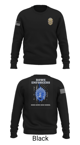 Crew Neck Sweatshirt, Rowe Enforcers, Police, Teamtime, Team time, sublimation, custom sports apparel, team uniforms, spirit wear, spiritwear, sports uniforms, custom shirts, team store, custom team store, fundraiser sports, apparel fundraiser