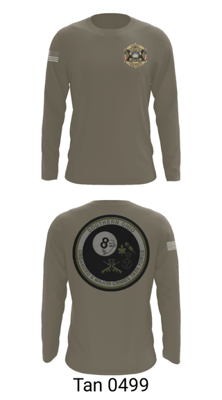 Long Sleeve Performance Shirt, Southern Ohio Organized and Major Crimes Task Force, Police, Teamtime, Team time, sublimation, custom sports apparel, team uniforms, spirit wear, spiritwear, sports uniforms, custom shirts, team store, custom team store, fundraiser sports, apparel fundraiser