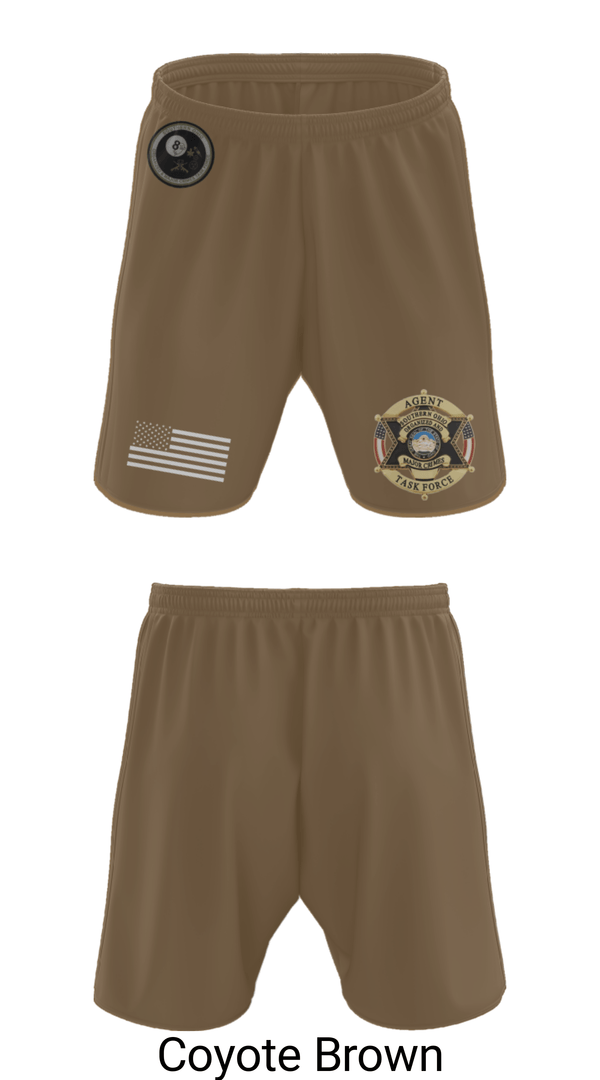 Athletic Shorts With Pockets, Southern Ohio Organized and Major Crimes Task Force, Police, Teamtime, Team time, sublimation, custom sports apparel, team uniforms, spirit wear, spiritwear, sports uniforms, custom shirts, team store, custom team store, fundraiser sports, apparel fundraiser