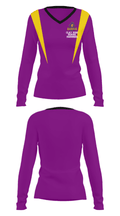 Clay High School Swimming 77837335 Women's Long Sleeve V-neck Shirt - 27