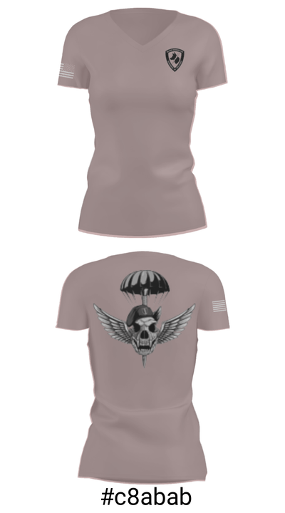 550TH MWD DET 84609332 Women's Short Sleeve V-neck Shirt - 4