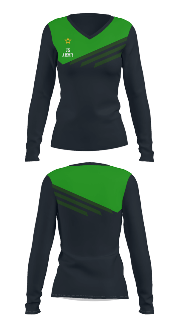 Women's Long Sleeve Vneck Shirt, Us Army, , Teamtime, Team time, sublimation, custom sports apparel, team uniforms, spirit wear, spiritwear, sports uniforms, custom shirts, team store, custom team store, fundraiser sports, apparel fundraiser