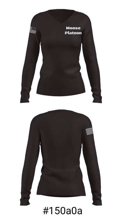 Moose Platoon 95714358 Women's Long Sleeve V-neck Shirt - 7