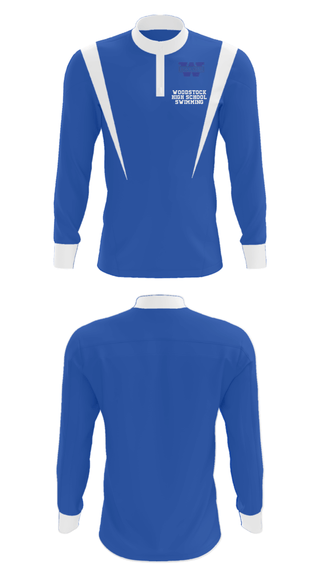 Quarter Zip Jacket, Woodstock High School Swimming, Swimming, Teamtime, Team time, sublimation, custom sports apparel, team uniforms, spirit wear, spiritwear, sports uniforms, custom shirts, team store, custom team store, fundraiser sports, apparel fundraiser