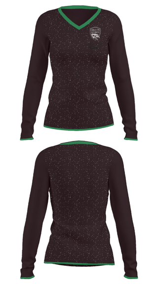 Women's Long Sleeve Vneck Shirt, Eagle Eye Security, , Teamtime, Team time, sublimation, custom sports apparel, team uniforms, spirit wear, spiritwear, sports uniforms, custom shirts, team store, custom team store, fundraiser sports, apparel fundraiser