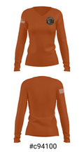 New Lexington High School Bowling 66227821 Women's Long Sleeve V-neck Shirt - 20