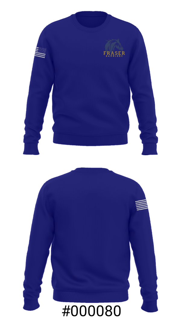 Crew Neck Sweatshirt, Fraser High School Gymnastics, Spirit Store, Teamtime, Team time, sublimation, custom sports apparel, team uniforms, spirit wear, spiritwear, sports uniforms, custom shirts, team store, custom team store, fundraiser sports, apparel fundraiser