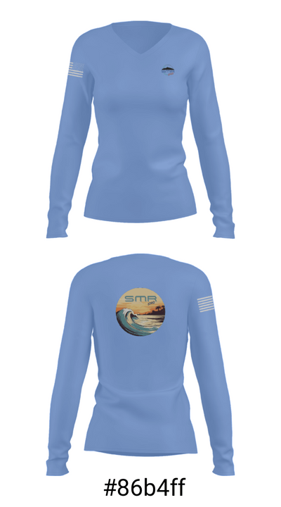 SMR -1740 27985309 Women's Long Sleeve V-neck Shirt - 20