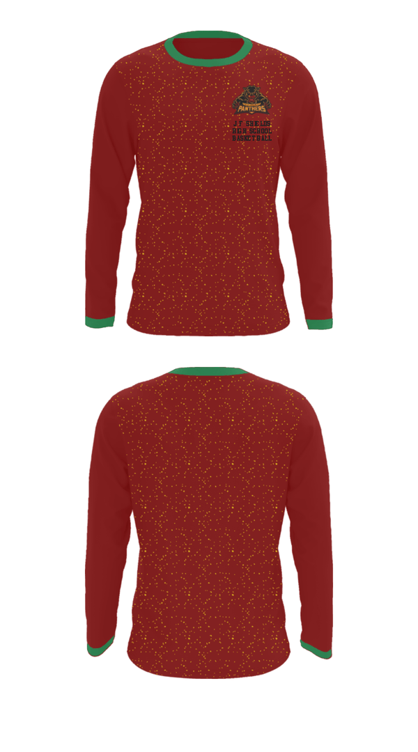 Long Sleeve Performance Shirt, J F Shields High School Basketball, Men's Basketball, Teamtime, Team time, sublimation, custom sports apparel, team uniforms, spirit wear, spiritwear, sports uniforms, custom shirts, team store, custom team store, fundraiser sports, apparel fundraiser