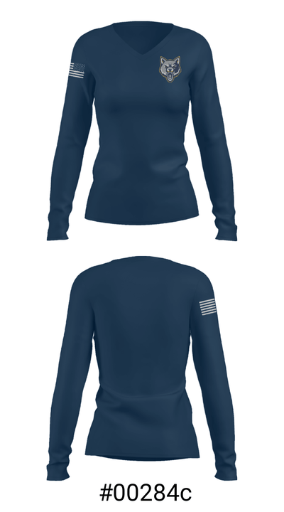 Ygnacio Valley High School 74570638 Women's Long Sleeve V-neck Shirt - 20