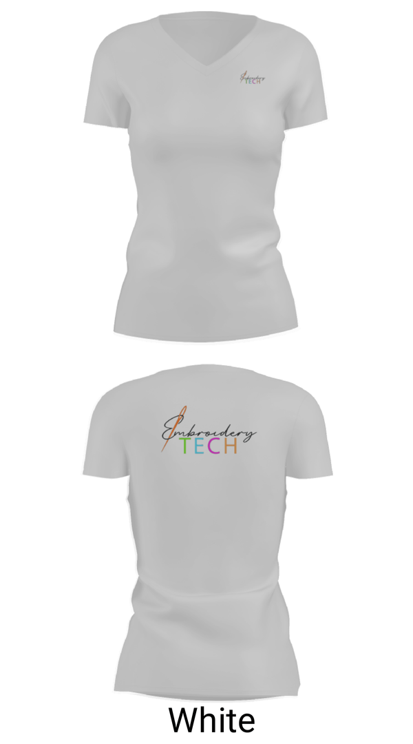 Women's Short Sleeve Vneck Shirt, Embroidery Tech, , Teamtime, Team time, sublimation, custom sports apparel, team uniforms, spirit wear, spiritwear, sports uniforms, custom shirts, team store, custom team store, fundraiser sports, apparel fundraiser