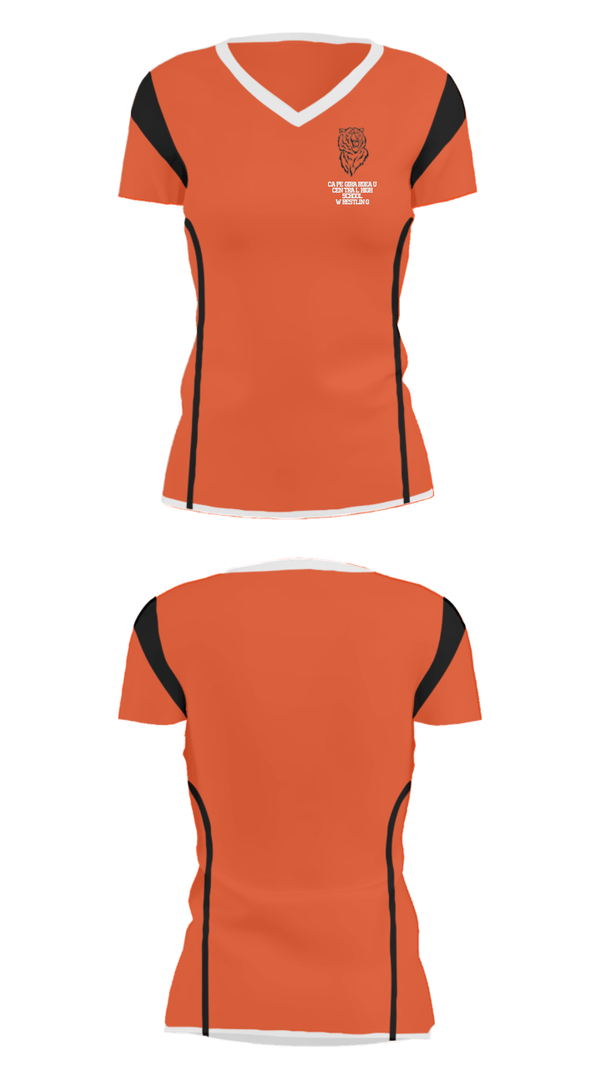 Women's Short Sleeve Vneck Shirt, Cape Girardeau Central High School Wrestling, Wrestling, Teamtime, Team time, sublimation, custom sports apparel, team uniforms, spirit wear, spiritwear, sports uniforms, custom shirts, team store, custom team store, fundraiser sports, apparel fundraiser