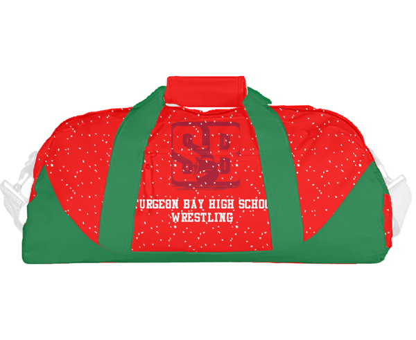 Duffle Bag, Sturgeon Bay High School Wrestling, Wrestling, Teamtime, Team time, sublimation, custom sports apparel, team uniforms, spirit wear, spiritwear, sports uniforms, custom shirts, team store, custom team store, fundraiser sports, apparel fundraiser