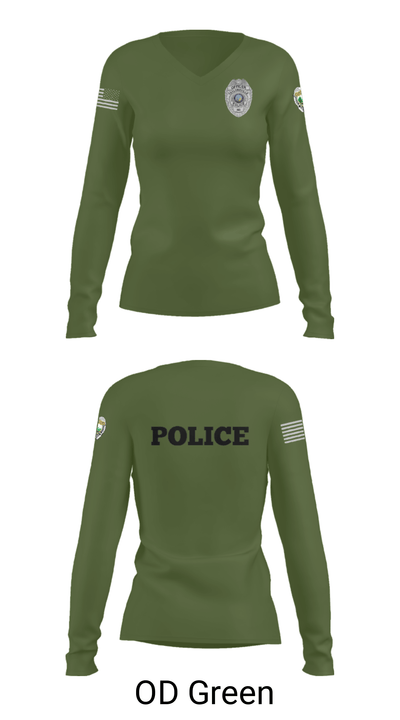 TAYLORSVILLE POLICE DEPARTMENT 5910107 Women's Long Sleeve V-neck Shirt - 31