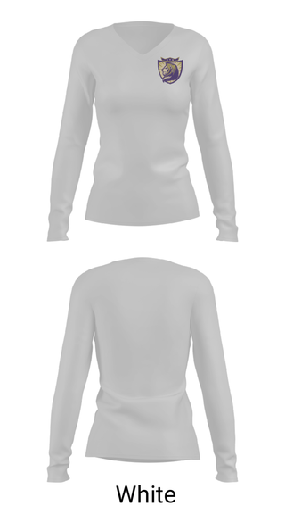 Women's Long Sleeve Vneck Shirt, Victor Valley Christian High School, Spirit Store, Teamtime, Team time, sublimation, custom sports apparel, team uniforms, spirit wear, spiritwear, sports uniforms, custom shirts, team store, custom team store, fundraiser sports, apparel fundraiser