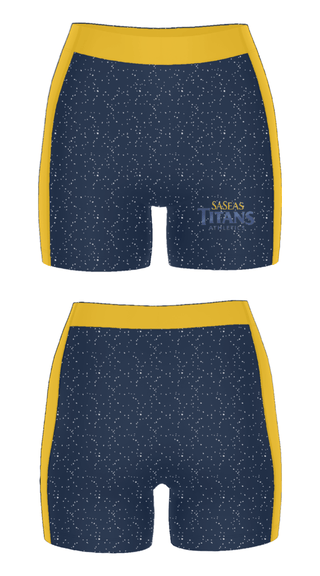 Women's Compression Shorts, Saseas Titans Athletics, Spirit Store, Teamtime, Team time, sublimation, custom sports apparel, team uniforms, spirit wear, spiritwear, sports uniforms, custom shirts, team store, custom team store, fundraiser sports, apparel fundraiser