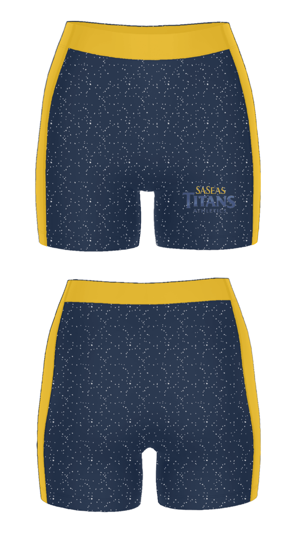 Women's Compression Shorts, Saseas Titans Athletics, Spirit Store, Teamtime, Team time, sublimation, custom sports apparel, team uniforms, spirit wear, spiritwear, sports uniforms, custom shirts, team store, custom team store, fundraiser sports, apparel fundraiser