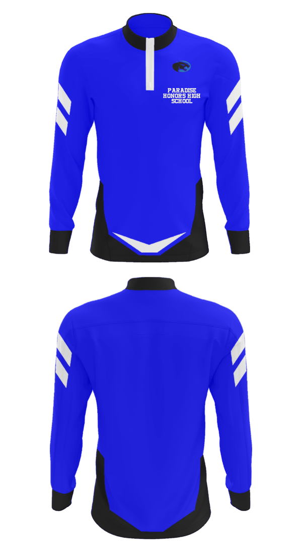 Quarter Zip Jacket, Paradise Honors High School, Spirit Store, Teamtime, Team time, sublimation, custom sports apparel, team uniforms, spirit wear, spiritwear, sports uniforms, custom shirts, team store, custom team store, fundraiser sports, apparel fundraiser