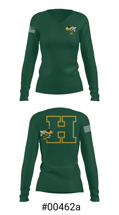 Hastings High School Basketball 68137500 Women's Long Sleeve V-neck Shirt - 20