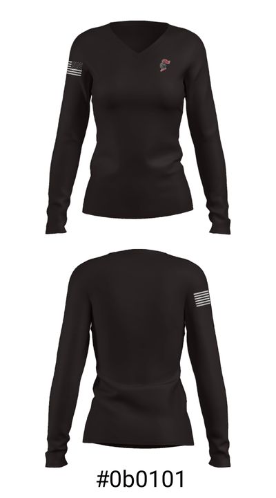 Dekalb High School Wrestling 85535799 Women's Long Sleeve V-neck Shirt - 20