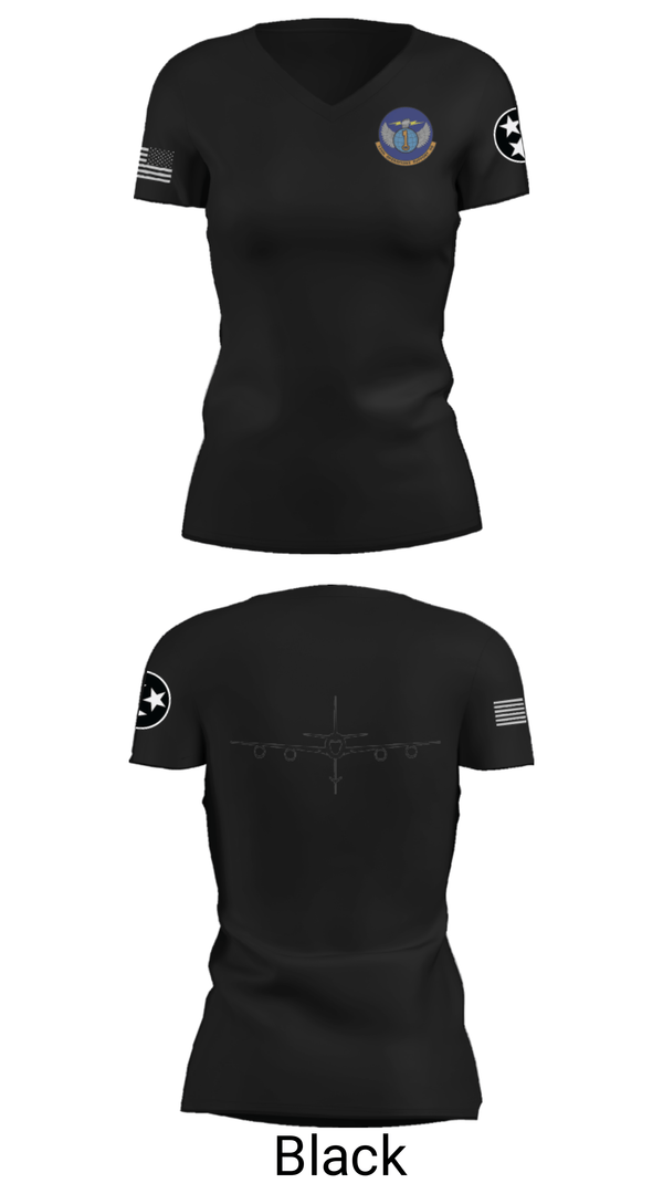 Women's Short Sleeve Vneck Shirt, 134 Operations Support Squadron, Air Force, Teamtime, Team time, sublimation, custom sports apparel, team uniforms, spirit wear, spiritwear, sports uniforms, custom shirts, team store, custom team store, fundraiser sports, apparel fundraiser