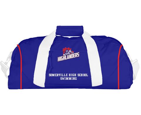 Duffle Bag, Somerville High School Swimming, Swimming, Teamtime, Team time, sublimation, custom sports apparel, team uniforms, spirit wear, spiritwear, sports uniforms, custom shirts, team store, custom team store, fundraiser sports, apparel fundraiser