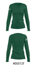 Westland High School Swimming 16127862 Women's Long Sleeve V-neck Shirt - 20