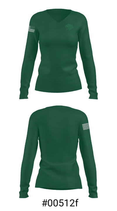 Westland High School Swimming 16127862 Women's Long Sleeve V-neck Shirt - 20