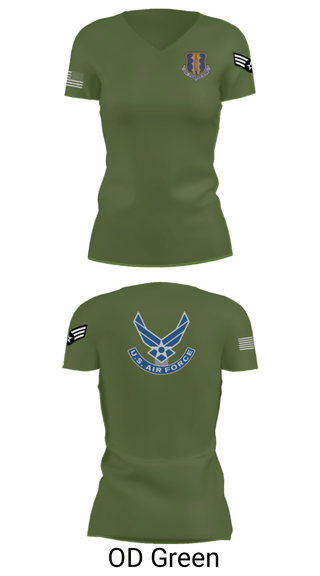 Women's Short Sleeve Vneck Shirt, 33rd Tactical Fighter Wing, Air Force, Teamtime, Team time, sublimation, custom sports apparel, team uniforms, spirit wear, spiritwear, sports uniforms, custom shirts, team store, custom team store, fundraiser sports, apparel fundraiser